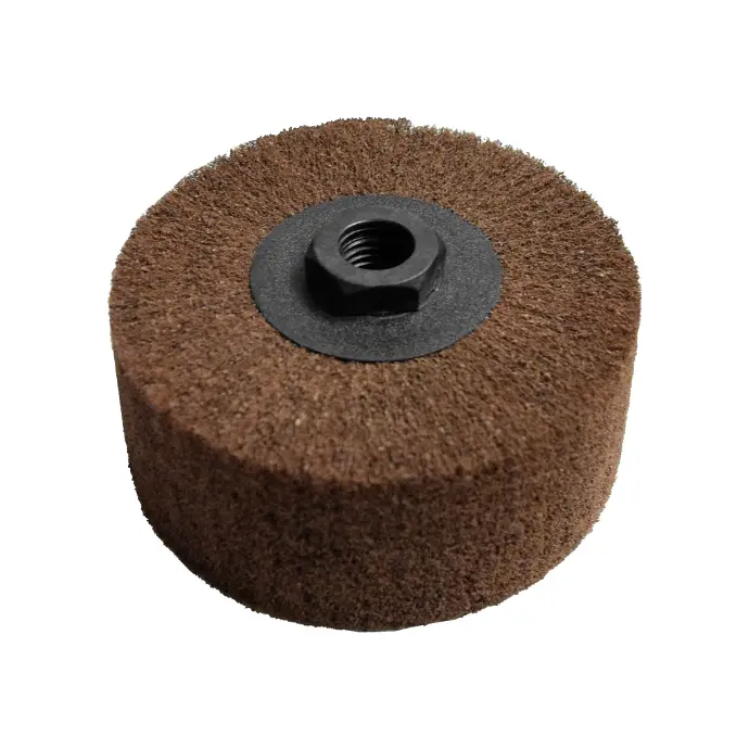 SCOTCH BRITE WHEEL 110 X 50 MM,  5/8-11 THREAD, RIGHT SIDE