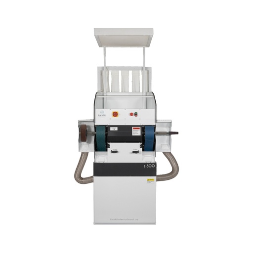 [LANDISS500WH4] SABLEUR LANDIS S500, 2 COURROIES 4" AVEC HOTTES